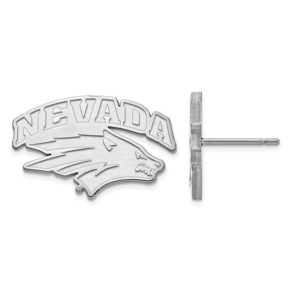 Sterling Silver University of Nevada Small Post Earrings - Picture 1 of 3